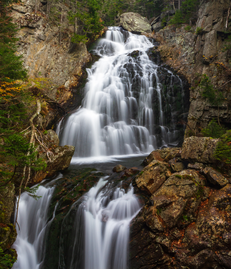 waterfall in the mountains